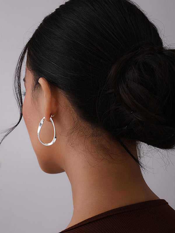 Elara Sleek Wavy hoop Earrings for Women