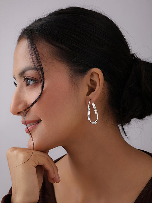 Elara Sleek Wavy hoop Earrings for Women