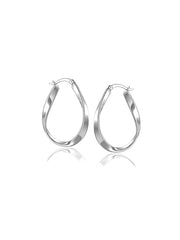 Elara Sleek Wavy hoop Earrings for Women