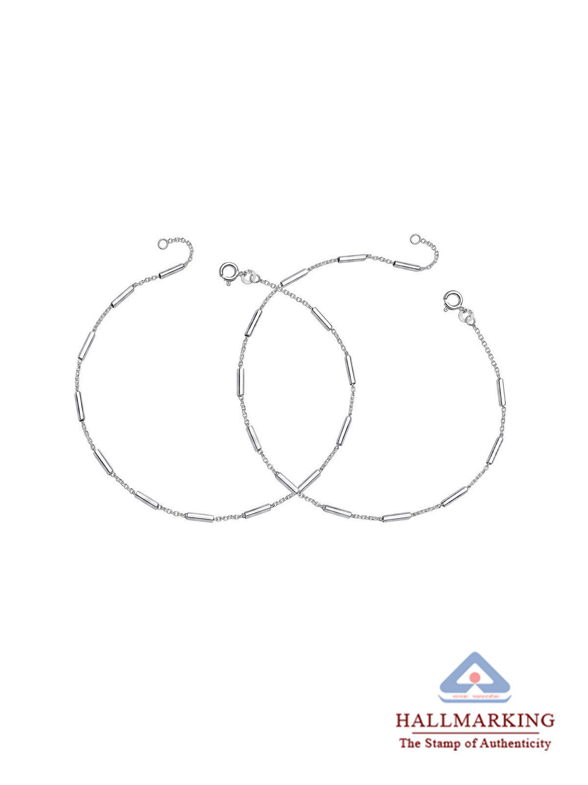 Silver Radiant Station Anklet