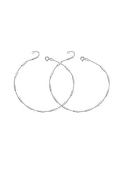 Silver Radiant Station Anklet