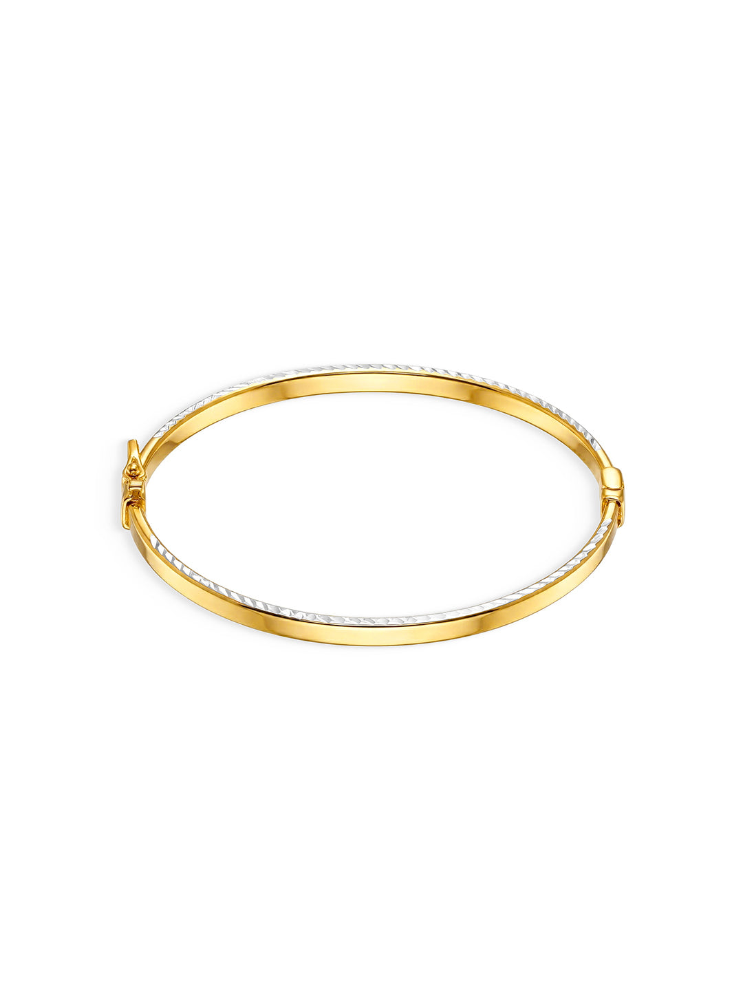 Textura Oval Textured-Edge Women's Bangle Bracelet