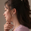 925 Sterling Silver Italian Design Hoop Earrings for Women