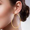 925 Sterling Silver BIG Italian Hoop Earrings for Women