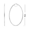 925 Sterling Silver BIG Italian Hoop Earrings for Women