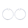 925 Sterling Silver Diamond-Cut Hoop Earrings Italian Design Click-Top for Women 60 MM