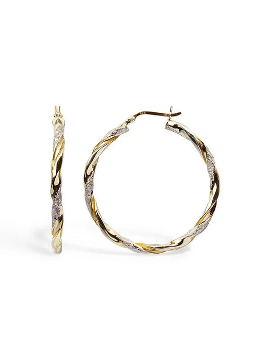 Tricolor Women's Hoop Earrings