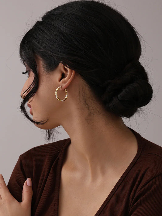 Tricolor Women's Hoop Earrings