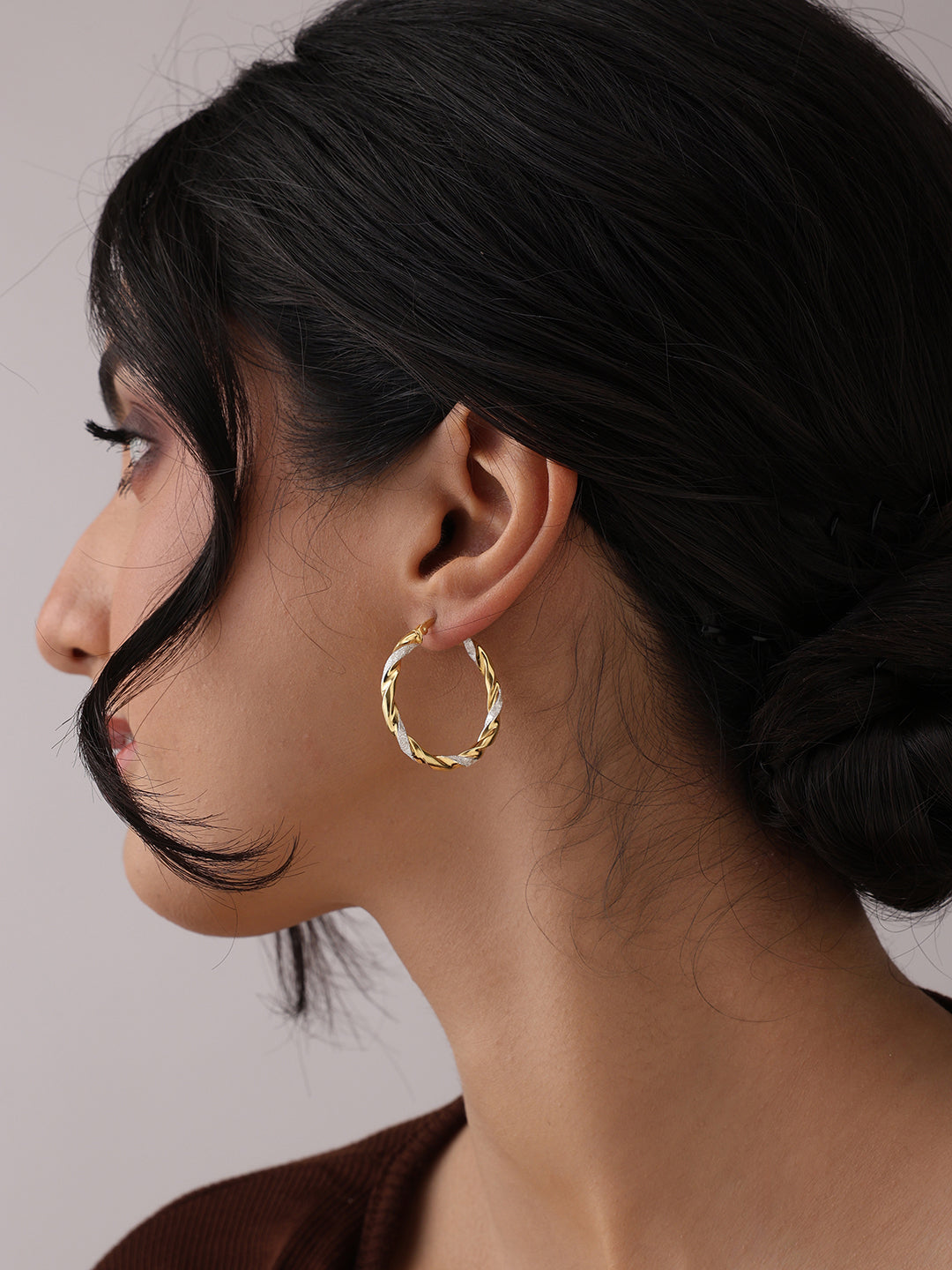 Dual Tone Italian Hoops