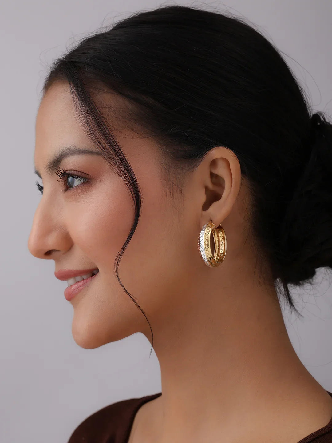Multi Finish Hoop Earrings