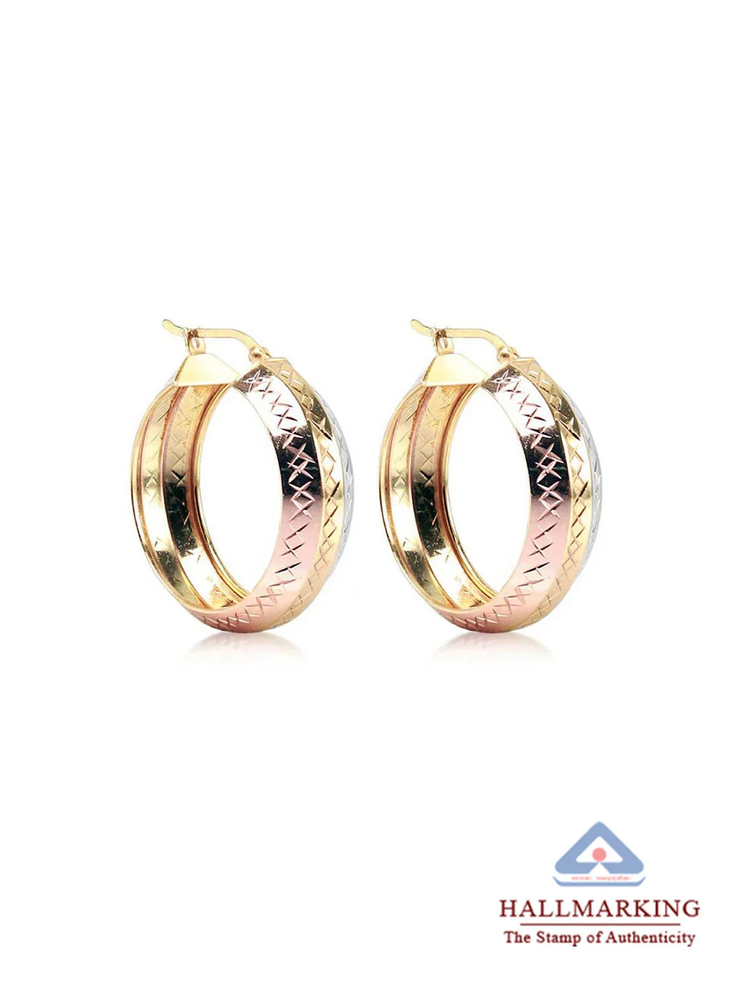 Multi Finish Hoop Earrings