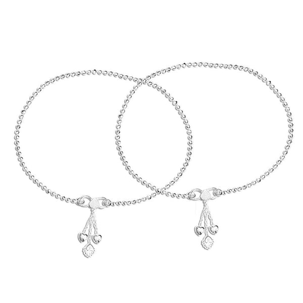 925 Sterling Silver Modern Anklets for Women and Girls (PAIR ANKLET)