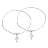 925 Sterling Silver Modern Anklets for Women and Girls (PAIR ANKLET)