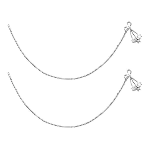925 Sterling Silver Modern Anklets for Women and Girls (PAIR ANKLET)