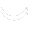 925 Sterling Silver Modern Sleek Chain Anklets for Women (PAIR ANKLET)