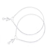 925 Sterling Silver Modern Sleek Chain Anklets for Women (PAIR ANKLET)