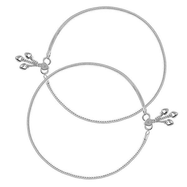 925 Sterling Silver Modern Anklets for Women and Girls (PAIR ANKLET)