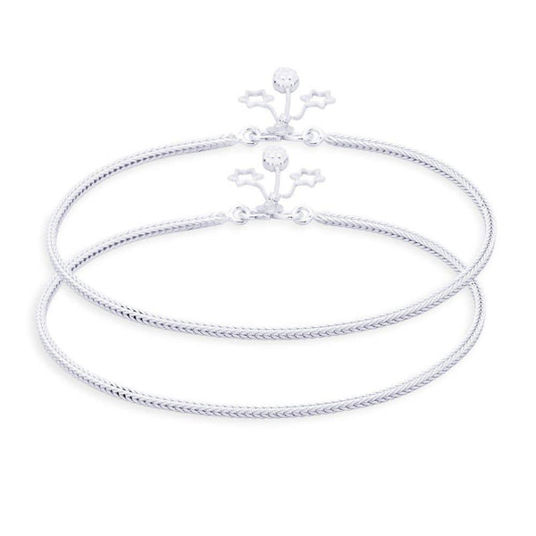 925 Sterling Silver Stars Anklet Pair for Women (PAIR ANKLET)