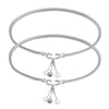 925 Sterling Silver Modern Sleek Chain Anklets Pair for Women (PAIR ANKLET)