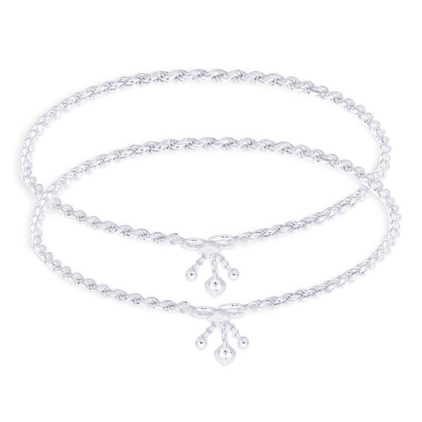 925 Sterling Silver Modern Anklets for Women and Girls (PAIR ANKLET)