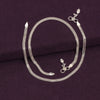 925 Sterling Silver Leaf Charm Curb Chain Anklet for Women (PAIR ANKLET)