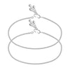 925 Sterling Silver Heart Charm Chain Anklet Pair for Women