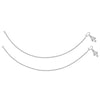 925 Sterling Silver Heart Charm Chain Anklet Pair for Women
