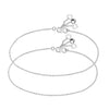 925 Sterling Silver Modern Sleek Chain Anklets for Women (PAIR ANKLET)