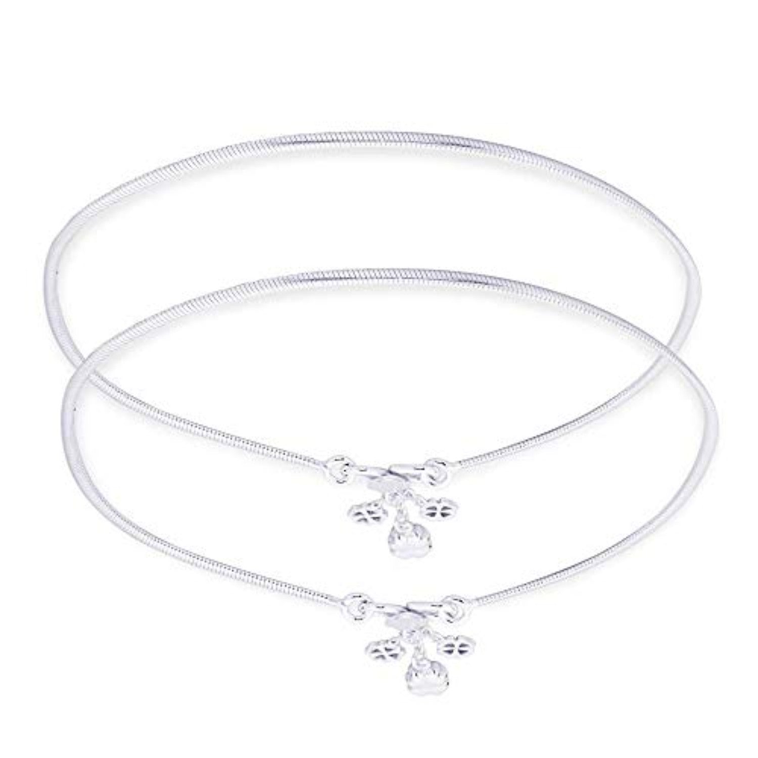 925 Sterling Silver Modern Anklets for Women and Girls (PAIR ANKLET)