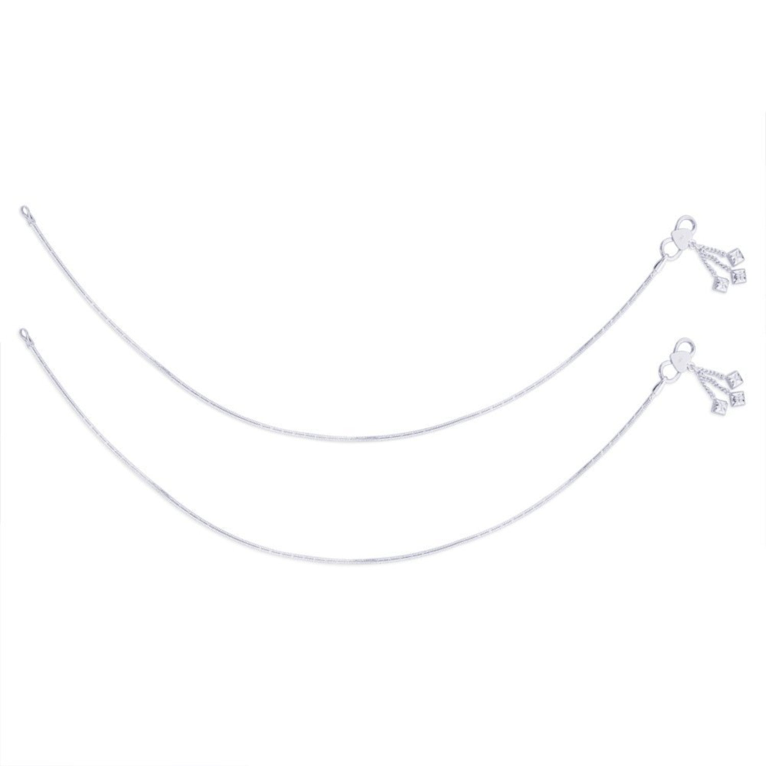 925 Sterling Silver Modern Anklets for Women and Girls (PAIR ANKLET)