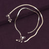 925 Sterling Silver Leaf Charm Snake Chain Anklet for Women (PAIR ANKLET)