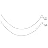 925 Sterling Silver Modern Sleek Chain Anklets for Women (PAIR ANKLET)