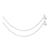 925 Sterling Silver Shell and Heart Charm Long Curb Chain Anklet for Women