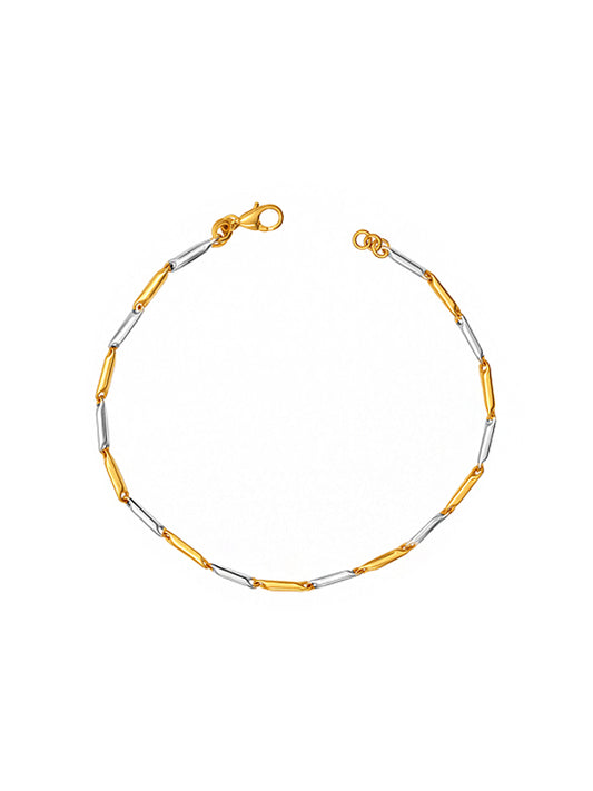 Caelia Dual Tone Statement Anklet for Women ( Single )