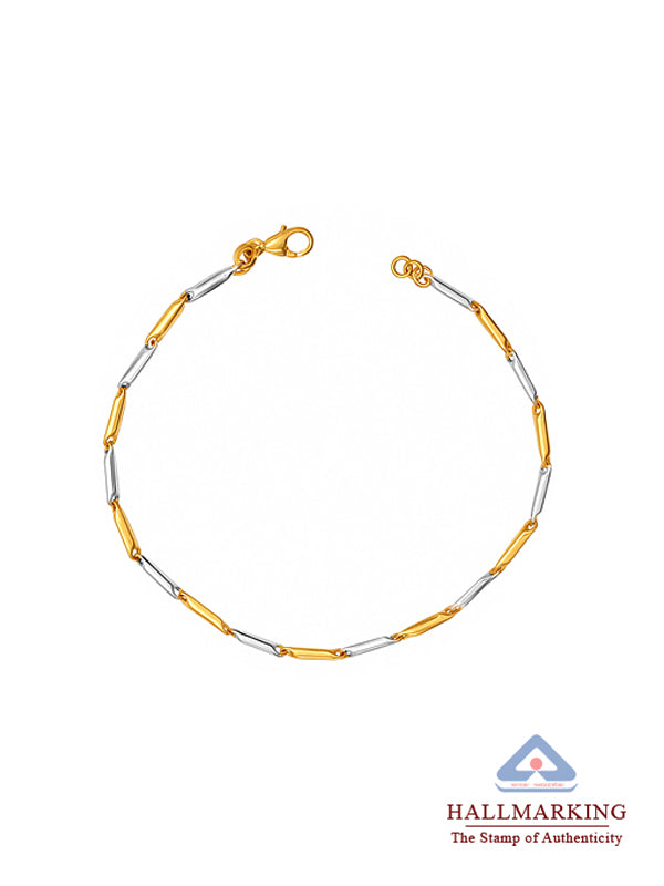 Caelia Dual Tone Statement Anklet for Women ( Single )