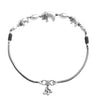 925 Sterling Silver Antique Oxidized Elephant with Snake Chain Anklets for Women (PAIR ANKLET)