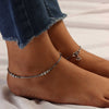 925 Sterling Silver Women Antique Beads Anklet for Women (PAIR ANKLET)