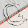 925 Sterling Silver Women Antique Beads Anklet for Women (PAIR ANKLET)