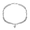 925 Sterling Silver Antique Oxidized Ball Bead Chain Anklets for Women