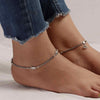 925 Sterling Silver Antique Oxidized Elephant with Box Chain Anklets for Women (PAIR ANKLET)