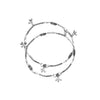 925 Sterling Silver Oxidized Modern Anklets for Women (PAIR ANKLET)