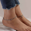 925 Sterling Silver Antique Oxidized Chain Ball Bead Anklets for Women (PAIR ANKLET)