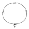 925 Sterling Silver Antique Oxidized Snake Chain Anklet for Women (PAIR ANKLET)