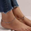 925 Sterling Silver Antique Oxidized Snake Chain Anklet for Women (PAIR ANKLET)