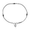 925 Sterling Silver Antique Oxidized Box Chain Anklets for Women