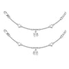925 Sterling Silver Star & Elephant Cute Modern Anklets for Kids 4 to 8 Year Girls (PAIR ANKLET)