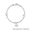 925 Sterling Silver Hanging Elephant Chain Anklet for Kids