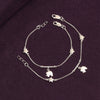 925 Sterling Silver Star & Elephant Cute Modern Anklets for Kids 4 to 8 Year Girls (PAIR ANKLET)