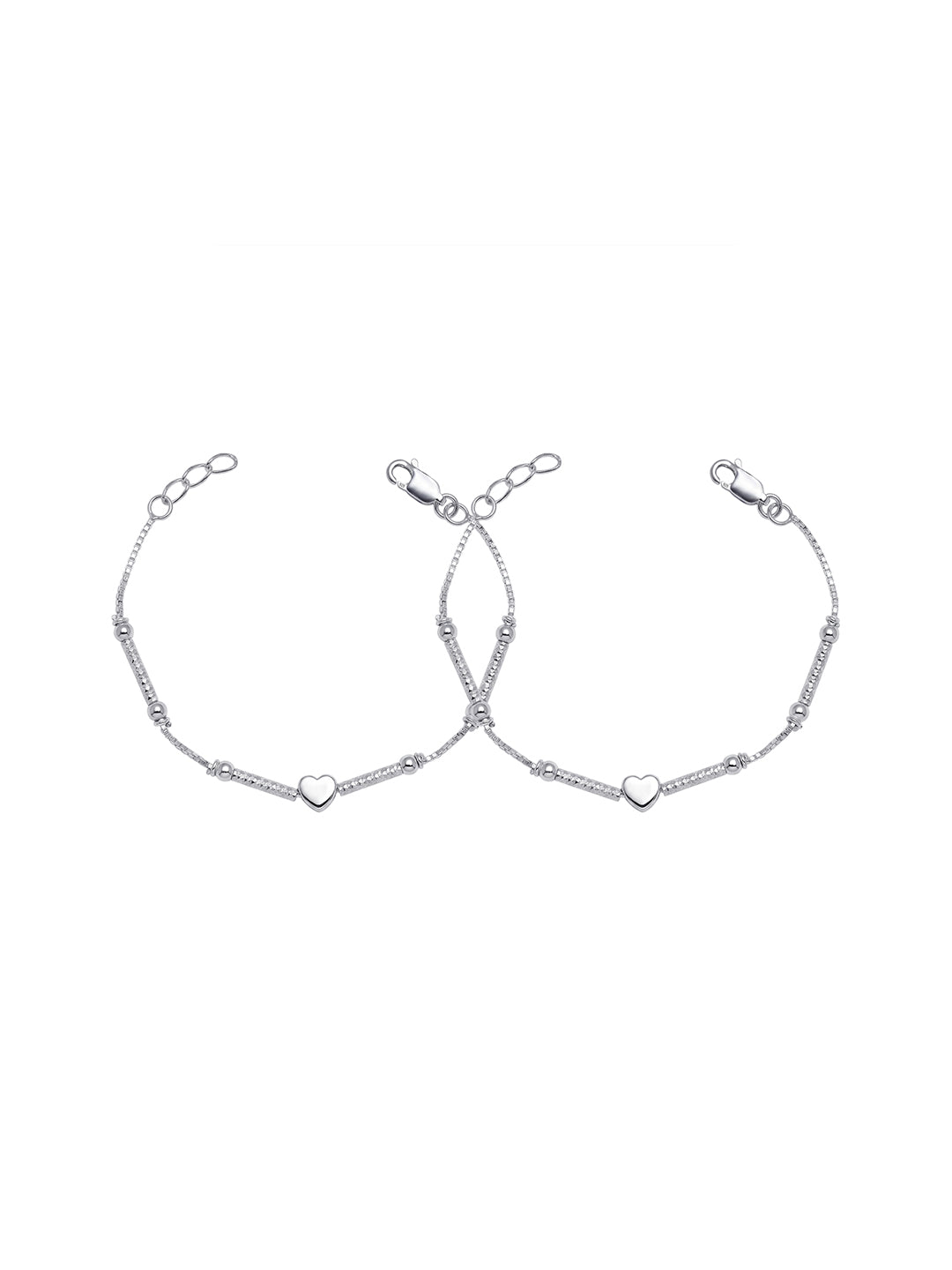 Kids Silver Classic Anklet