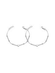 Kids Silver Classic Anklet